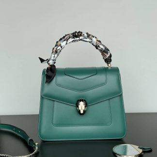 Replica Bvlgari Calfskin Serpenti Forever Top Handle Bag