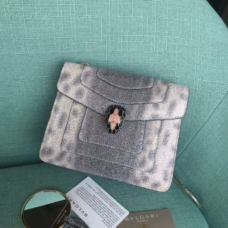 Replica Bvlgari Snake Leather Serpenti Forever Shoulder Bag