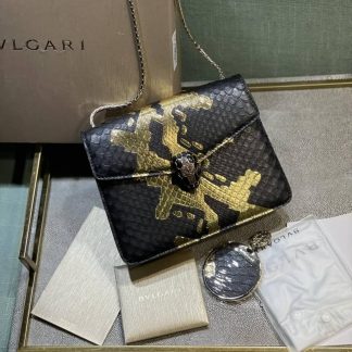 Replica Bvlgari Snake Leather Serpenti Forever Shoulder Bag