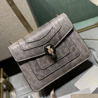 Replica Bvlgari Snake Leather Serpenti Forever Shoulder Bag