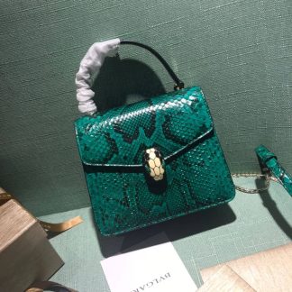 Replica Bvlgari Snake Leather Serpenti Forever Top Handle Crossbody Bag