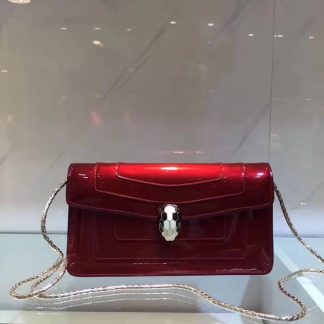 Replica Bvlgari Patent Leather Serpenti Forever Crossbody Bag