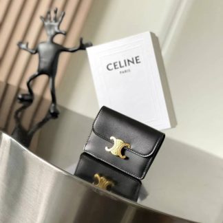 Replica Celine Calfskin Compact Triomphe Wallet