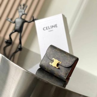 Replica Celine Calfskin Compact Triomphe Wallet