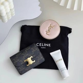 Replica Celine Calfskin Compact Triomphe Wallet