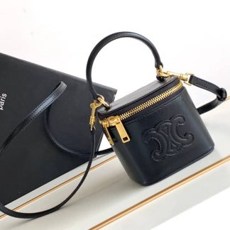 Replica Celine Triomphe Smooth Calfskin Mini Vanity Case Bag