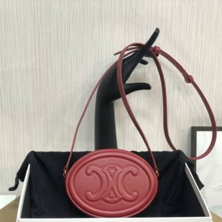 Replica Celine Cuir Triomphe Calfskin Oval Bag