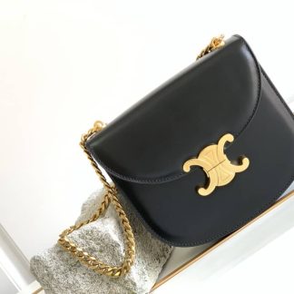 Replica Celine Teen Triomphe Besace Calfskin Chain Crossbody Bag