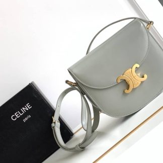 Replica Celine Teen Triomphe Besace Calfskin Chain Crossbody Bag