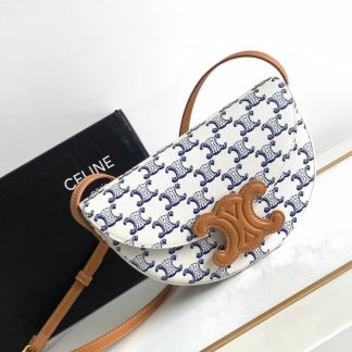 Replica Celine Besace Cuir Triomphe Textile Calfskin Crossbody Bag