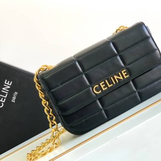 Replica Celine Matelasse Monochrome Quilted Calfskin Chain Shoulder Bag