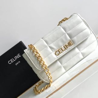 Replica Celine Matelasse Monochrome Quilted Calfskin Chain Shoulder Bag