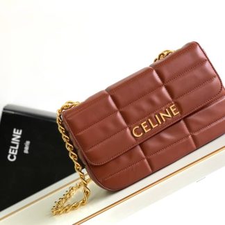 Replica Celine Matelasse Monochrome Quilted Calfskin Chain Shoulder Bag