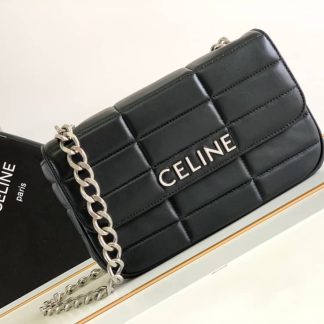 Replica Celine Matelasse Monochrome Quilted Calfskin Chain Shoulder Bag