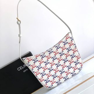 Replica Celine Shiny Canvas Calfskin Croque Bag