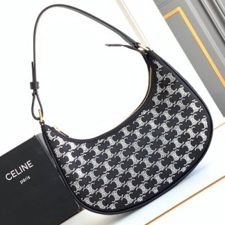 Replica Celine Ava Triomphe Canvas Calfskin Bag