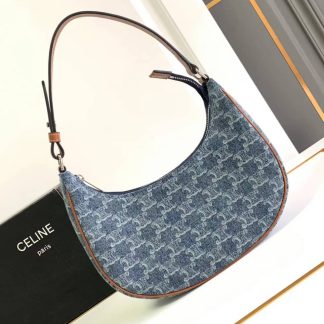 Replica Celine Ava Triomphe Canvas Calfskin Bag