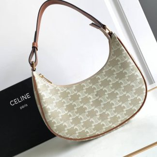 Replica Celine Ava Triomphe Canvas Calfskin Bag