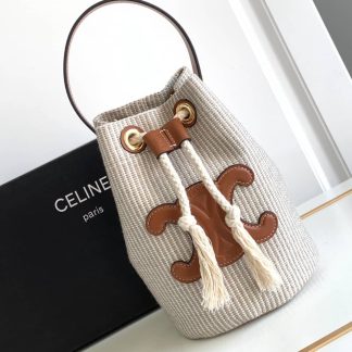 Replica Celine Triomphe Drawstring Bucket Bag