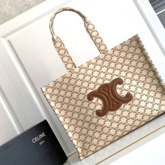 Replica Celine Large Cabas Thais Textile Triomphe Tote