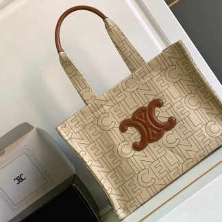 Replica Celine Large Cabas Thais Textile Triomphe Tote