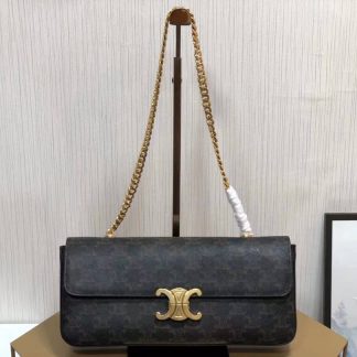 Replica Celine Triomphe Canvas Chain Shoulder Bag