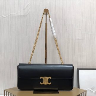 Replica Celine Triomphe Calfskin Chain Shoulder Bag