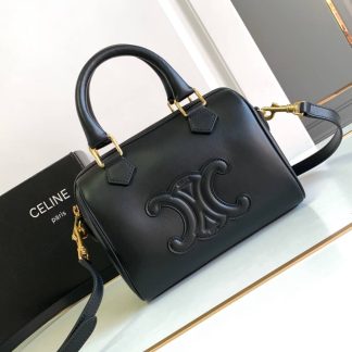 Replica Celine Small Cuir Triomphe Calfskin Boston Bag