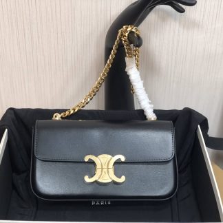 Replica Celine Calfskin Chain Shoulder Bag