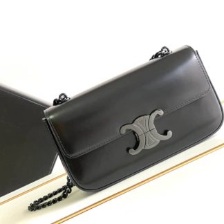 Replica Celine Triomphe Calfskin Chain Shoulder Bag