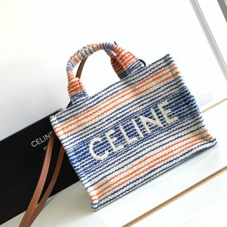 Replica Celine Cabas Thais Striped Textile Tote