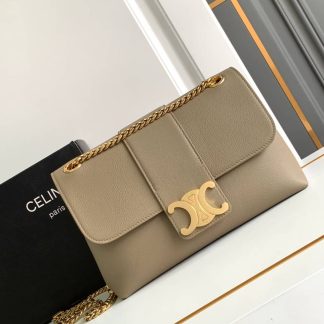 Replica Celine Supple Calfskin Victoire Chain Bag