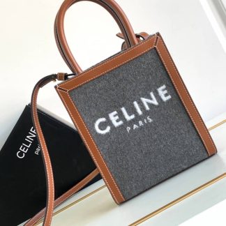 Replica Celine Mini Vertical Cabas Textile Tote