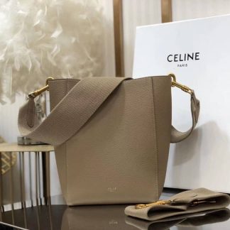 Replica Celine Soft Grained Calfskin Sangle Seau Bucket Bag