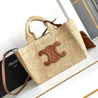 Replica Celine Wcabas Thais Raffia Calfskin Bag