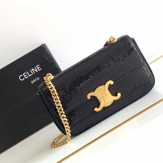 Replica Celine Claude In Sequins Chain Shoulder Bag