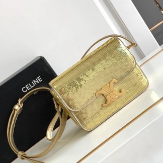 Replica Celine Teen Triomphe In Sequins Shoulder Bag