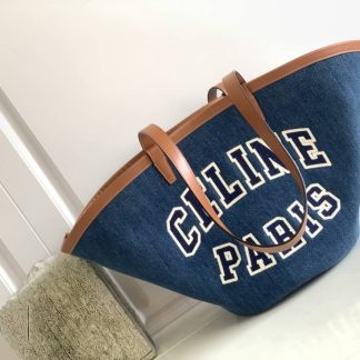 Replica Celine Denim Calfskin Large Couffin Logo Tote