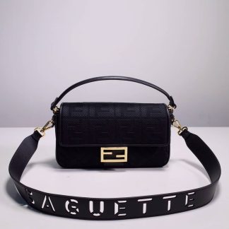 Replica Fendi Baguette Multicolour Canvas Bag With FF Embroidery