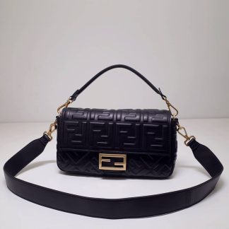 Replica Fendi Baguette Leather Shoulder Bag