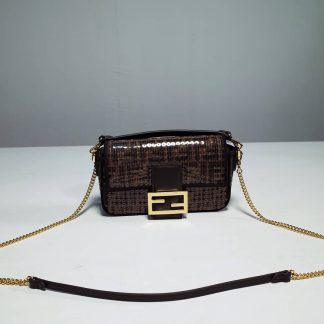 Replica Fendi Baguette Sequin Chain Shoulder Bag