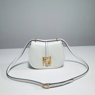 Replica Fendi C'mon Leather With FF Monogram Mini Crossbody Bag