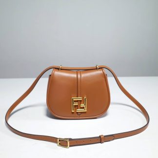 Replica Fendi C'mon Leather With FF Monogram Mini Crossbody Bag