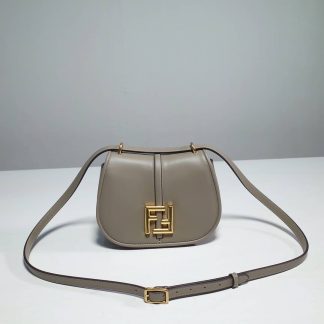 Replica Fendi C'mon Leather With FF Monogram Mini Crossbody Bag