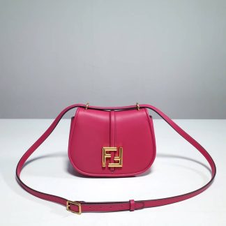 Replica Fendi C'mon Leather With FF Monogram Mini Crossbody Bag