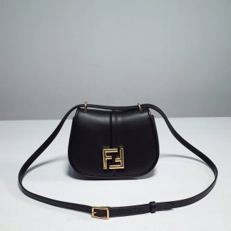 Replica Fendi C'mon Leather With FF Monogram Mini Crossbody Bag