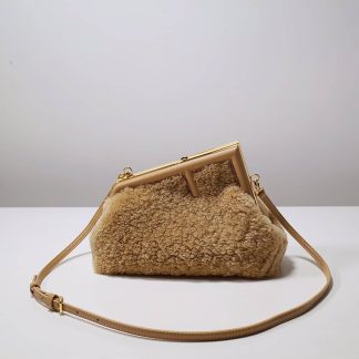 Replica Fendi First Shearling Sheepskin Shoulder Bag