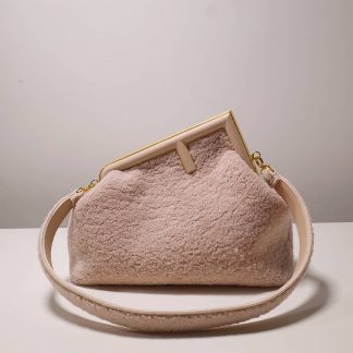 Replica Fendi First Shearling Sheepskin Shoulder Bag