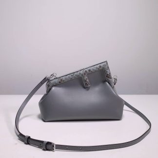 Replica Fendi Nappa Python Leather First Small Clutch Bag