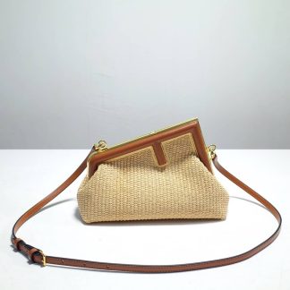 Replica Fendi RaFFia Leather First Small Clutch Bag